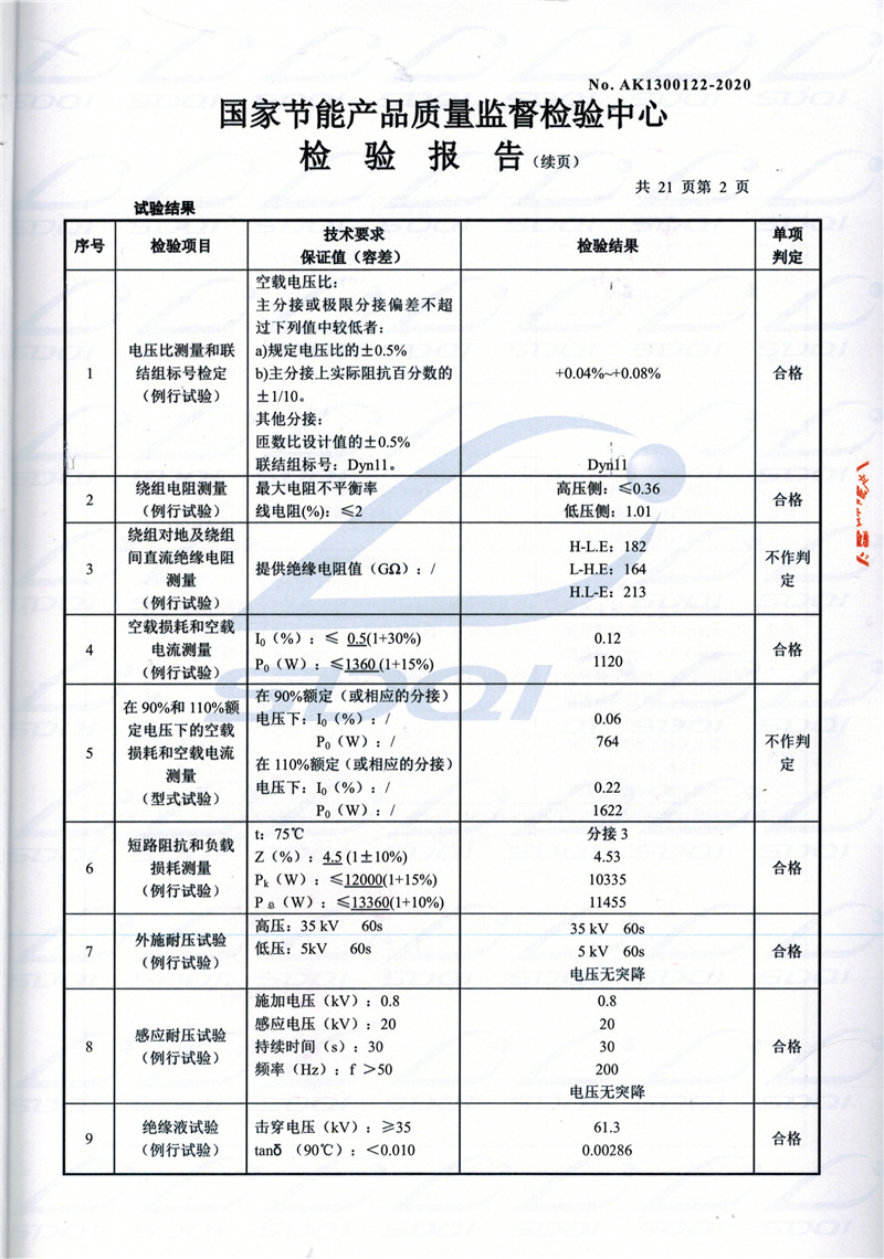 高低压试验报告-S11-1250碌曲碌曲碌曲油浸式变压器-2.jpg
